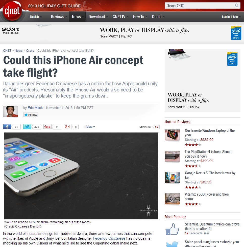 iPhone Air and CNet